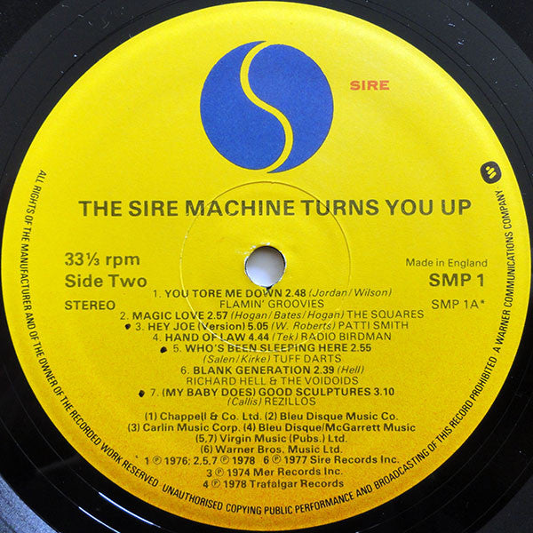 Various : The Sire Machine Turns You Up (LP, Comp)