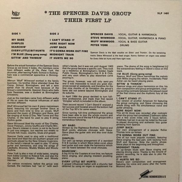 The Spencer Davis Group : Their First LP (LP, Album, Mono, Lab)