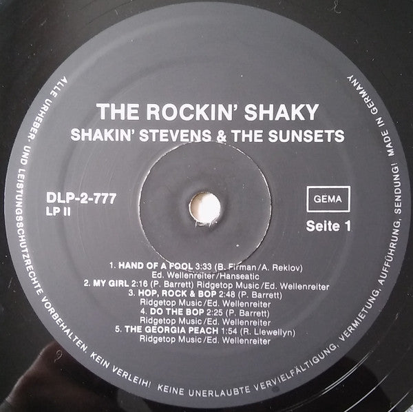 Shakin' Stevens And The Sunsets : The Rockin' Shaky (2xLP, Comp)