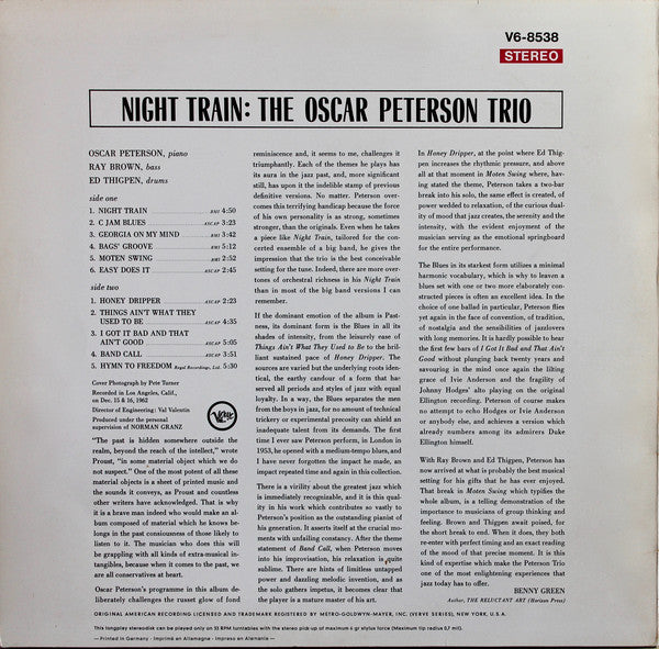 The Oscar Peterson Trio : Night Train (LP, Album)