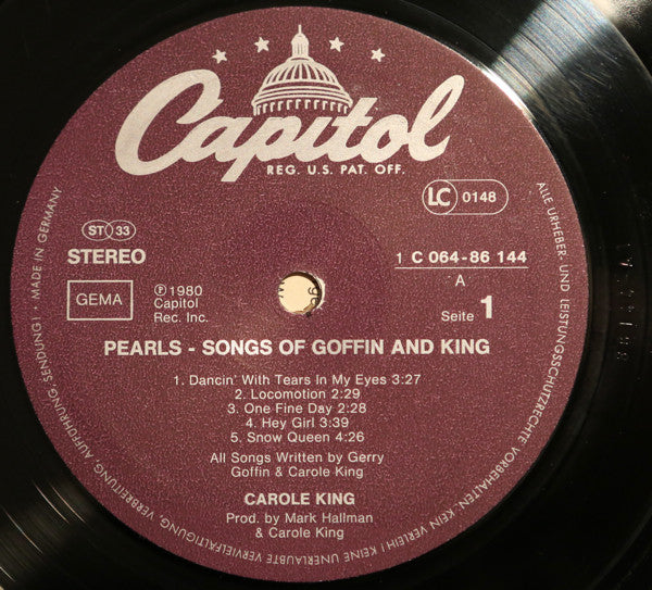 Carole King : Pearls Songs Of Goffin And King (LP, Album)