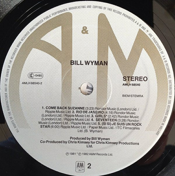 Bill Wyman : Bill Wyman (LP, Album)