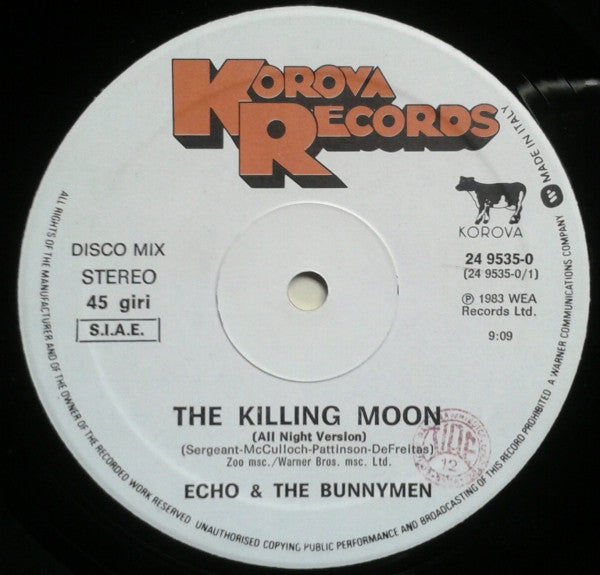 Echo & The Bunnymen : The Killing Moon (All Night Version) (12", Single)