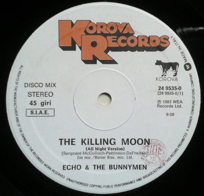 Echo & The Bunnymen : The Killing Moon (All Night Version) (12", Single)