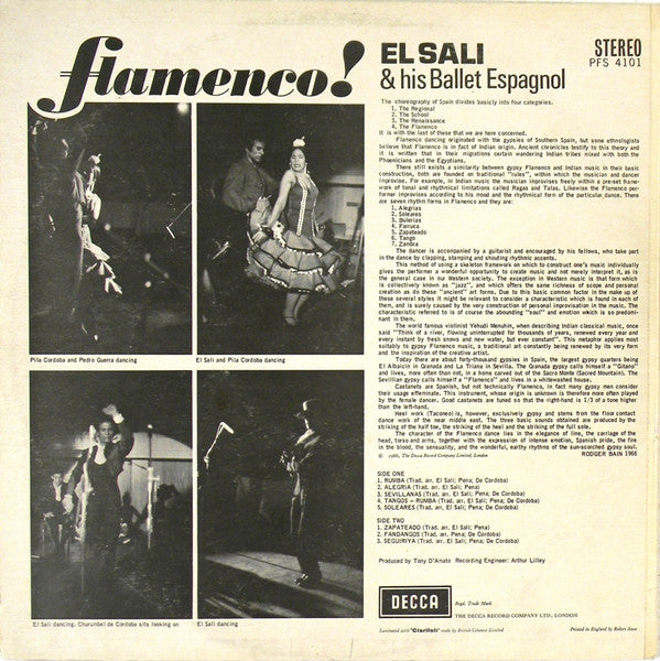 El Sali And His Ballet Espagnol : Flamenco! (LP, Album)