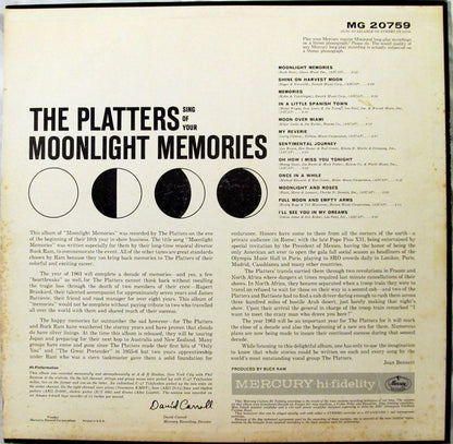 The Platters : Sing Of Your Moonlight Memories (LP, Album, Mono)