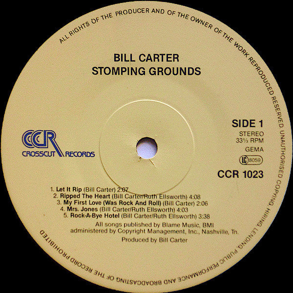 Bill Carter (2) : Stompin' Grounds (LP, Album)