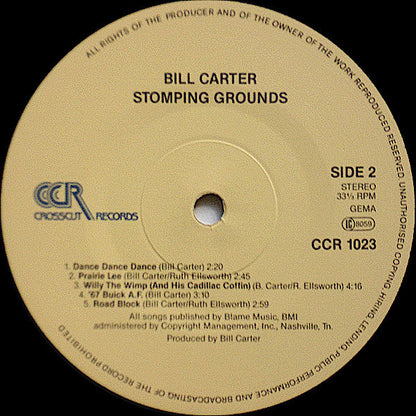 Bill Carter (2) : Stompin' Grounds (LP, Album)