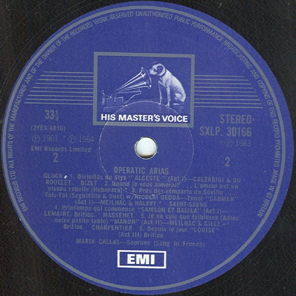Maria Callas : Operatic Arias (LP, Comp)