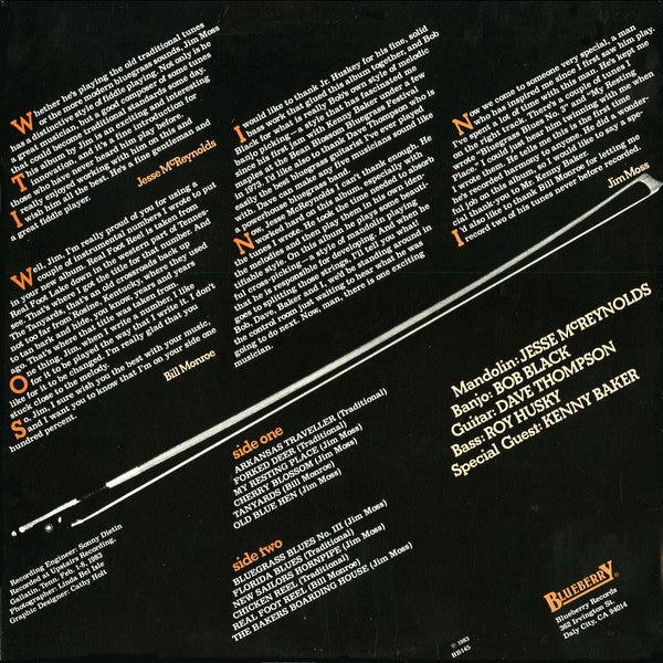 Jim Moss : Tanyards Bluegrass Fiddle (LP, Album)