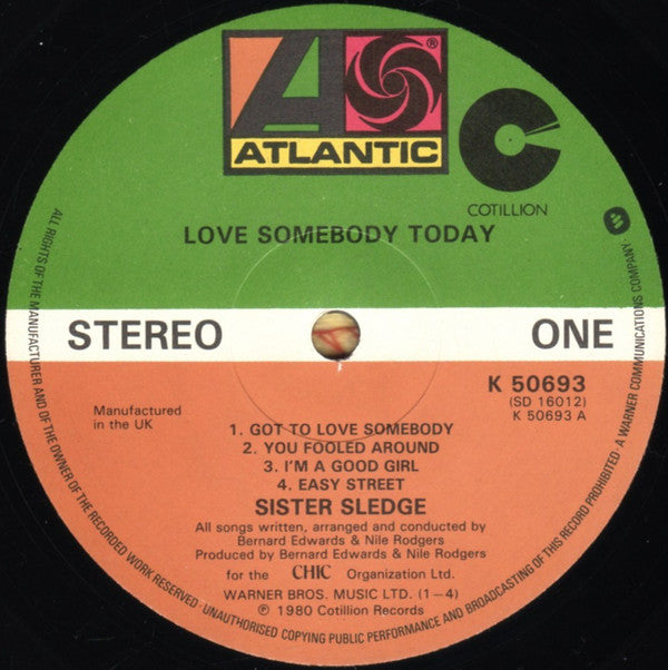 Sister Sledge : Love Somebody Today (LP, Album)