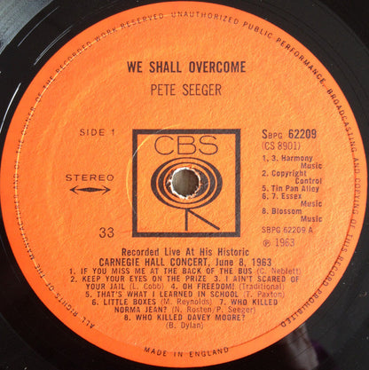 Pete Seeger : We Shall Overcome (LP, Album)