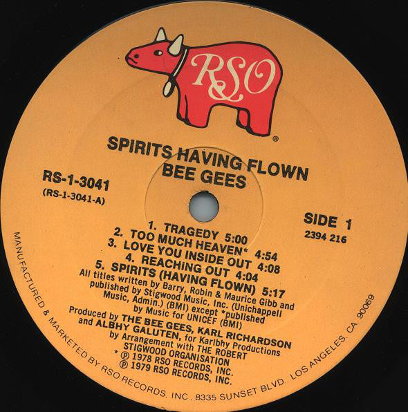 Bee Gees : Spirits Having Flown (LP, Album, Gat)