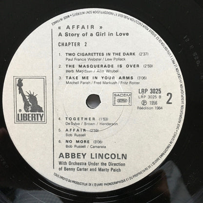 Abbey Lincoln : Abbey Lincoln's Affair... A Story Of A Girl In Love (LP, Album, Mono, RE)