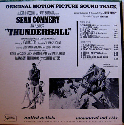 John Barry : Thunderball (Original Motion Picture Soundtrack) (LP, Album, Mono, Pit)