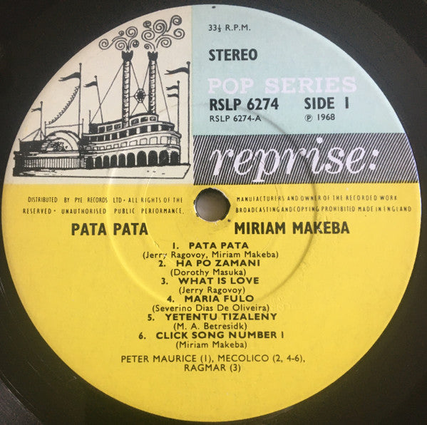 Miriam Makeba : Pata Pata (LP, Album)