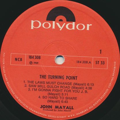 John Mayall : The Turning Point (LP, Album, RE)