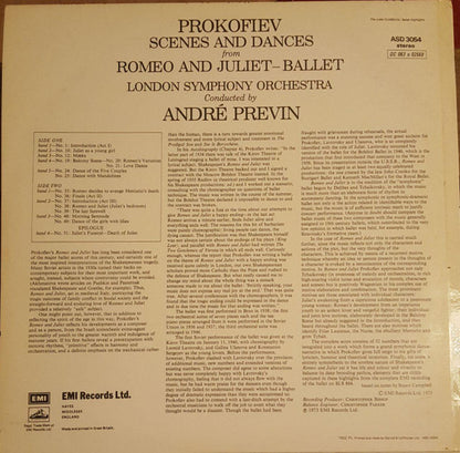 André Previn & London Symphony Orchestra, Sergei Prokofiev : Romeo And Juliet - Scenes And Dances (LP, Comp)