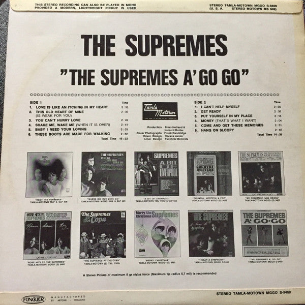 The Supremes : A' Go-Go (LP, Album)