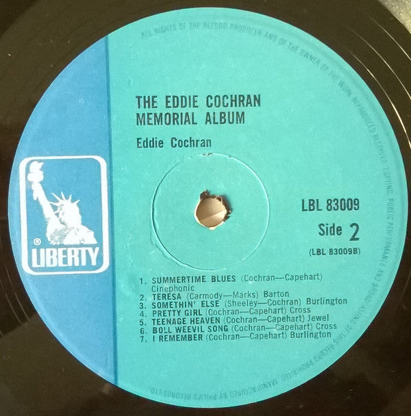 Eddie Cochran : The Eddie Cochran Memorial Album (LP, Album, Mono, RE)