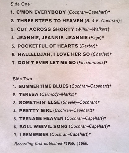 Eddie Cochran : The Eddie Cochran Memorial Album (LP, Album, Mono, RE)