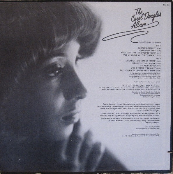 Carol Douglas : The Carol Douglas Album (LP, Album, Ind)