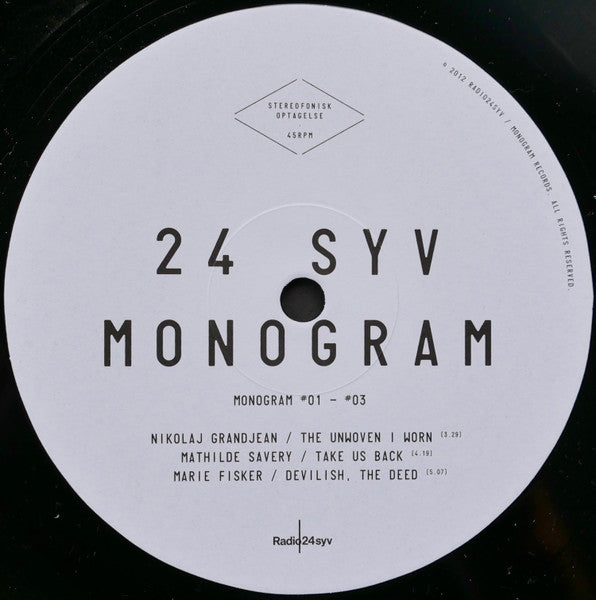 Various : 24syv Monogram #01 - #06 (12", Comp)