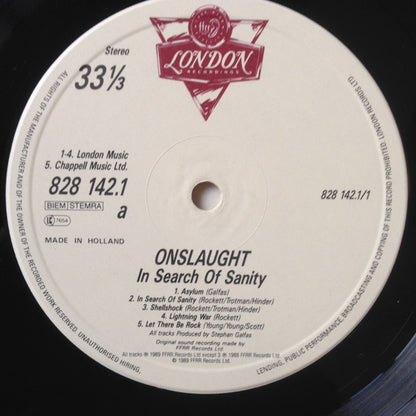 Onslaught (2) : In Search Of Sanity (LP, Album)