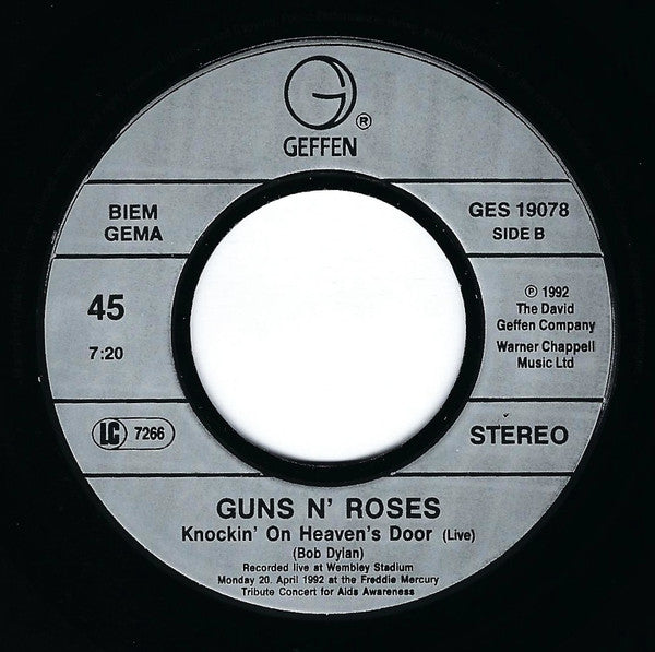 Guns N' Roses : Knockin' On Heaven's Door (7", Single)