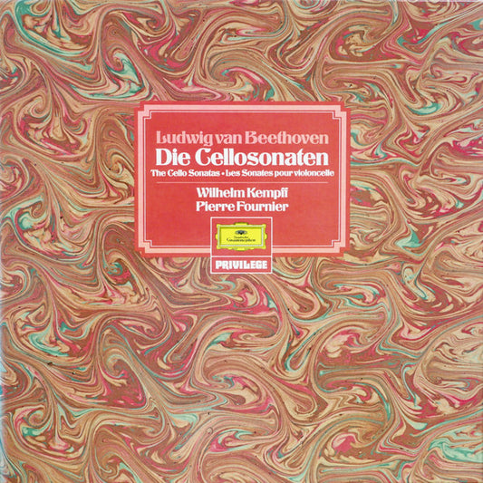 Ludwig Van Beethoven / Wilhelm Kempff, Pierre Fournier : Die Cellosonaten - The Cello Sonatas - Les Sonates Pour Violoncelle (3xLP + Box)