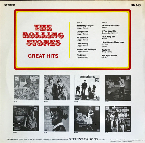 The Rolling Stones : Great Hits (LP, Comp, Ele)