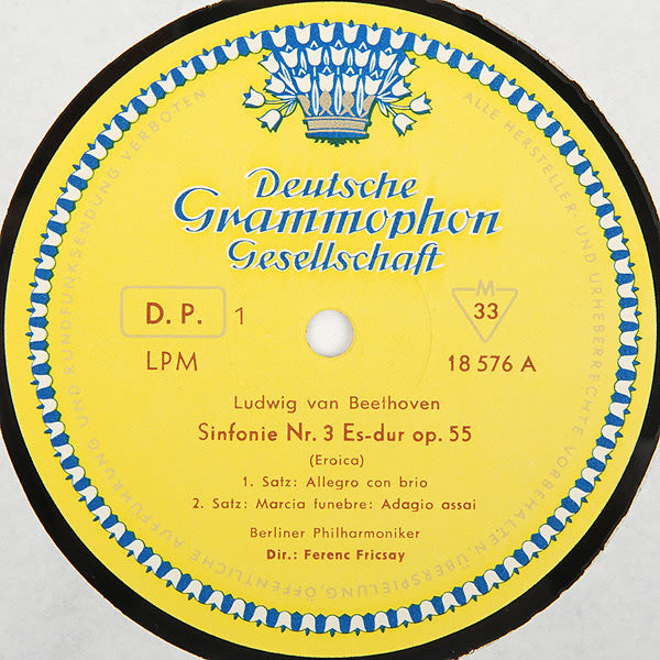 Ludwig Van Beethoven, Berliner Philharmoniker, Ferenc Fricsay : Eroica (Sinfonie Nr. 3 Es-dur Op. 55) (LP, Mono)