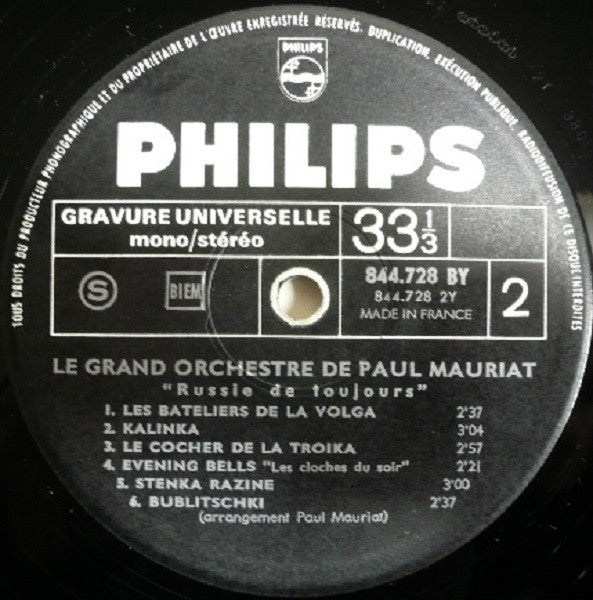 Le Grand Orchestre De Paul Mauriat : Russie De Toujours (LP, RE)