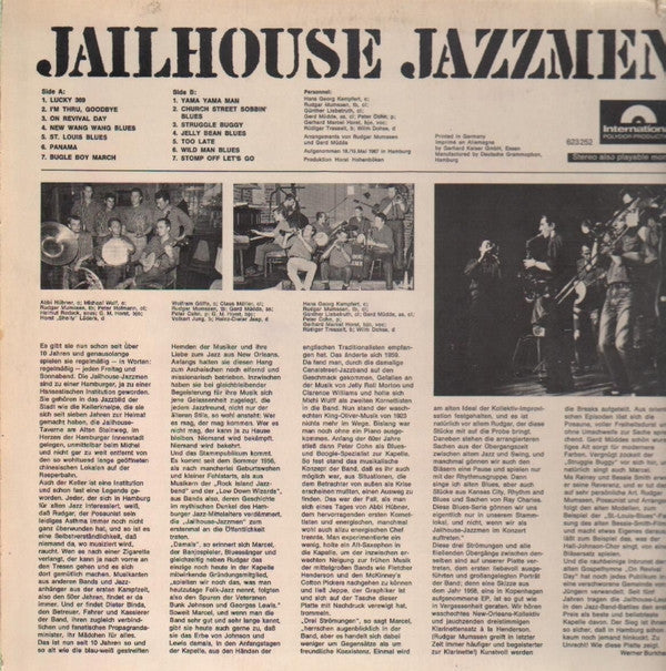 Jailhouse Jazzmen : Jailhouse Jazzmen (LP)