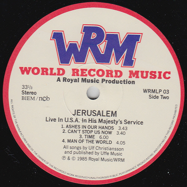 Jerusalem (3) : In His Majesty's Service [Live In USA] (LP, Album)