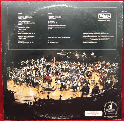 Manuel De Falla • Georges Bizet • Pyotr Ilyich Tchaikovsky • Hector Berlioz - Lorin Maazel, The Cleveland Orchestra : Direct From Cleveland (LP, DIR)