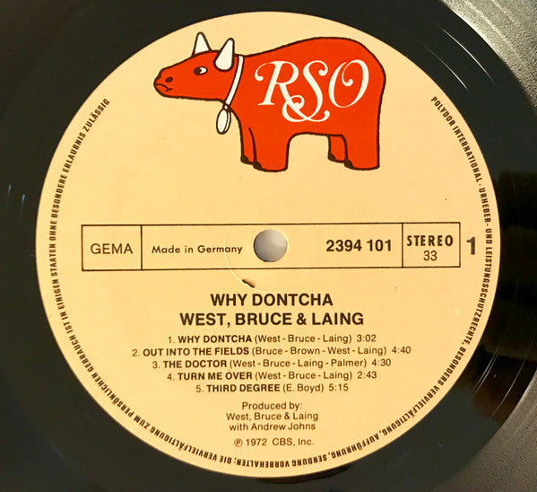 West, Bruce & Laing : Why Dontcha (LP, Album)