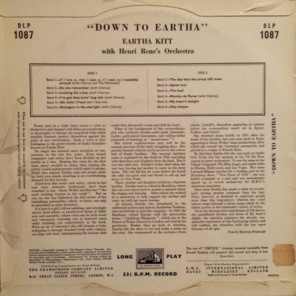 Eartha Kitt : Down To Eartha (10", Album)