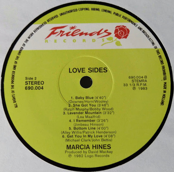 Marcia Hines : Love Sides (LP, Album, RE)