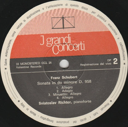 Franz Schubert, Sviatoslav Richter, Karl Böhm : Sinfonia N.8 D.759 "Incompiuta". Sonata Per Pianoforte D.958 (LP, Mono)