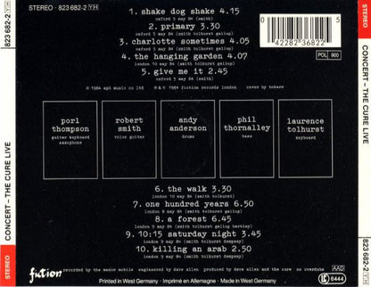 The Cure : Concert - The Cure Live (CD, Album, RE, PDO)