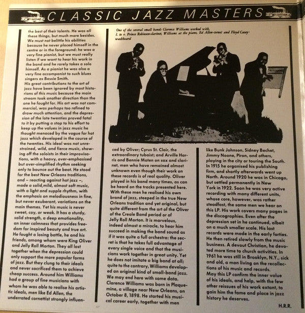 Clarence Williams And His Orchestra : Clarence Williams Orchestra With King Oliver & Bennie Moten (LP, Comp)