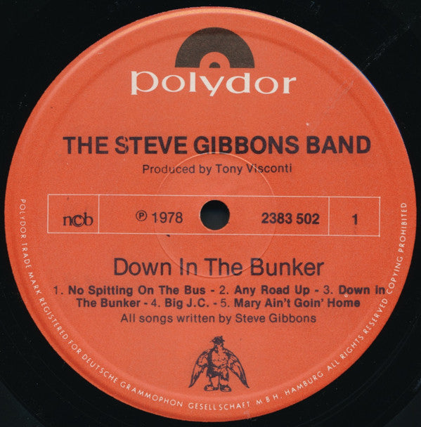 Steve Gibbons Band : Down In The Bunker (LP, Album)