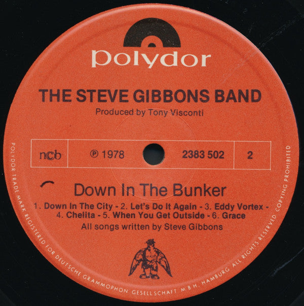 Steve Gibbons Band : Down In The Bunker (LP, Album)