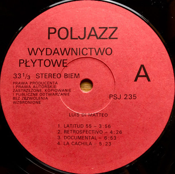 Luis Di Matteo : Tango Contemporáneo (LP)