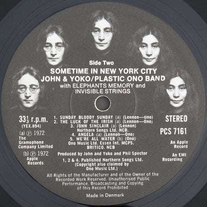 John Lennon & Yoko Ono / The Plastic Ono Band With Elephants Memory And Invisible Strings : Some Time In New York City (2xLP, Album, Gat)