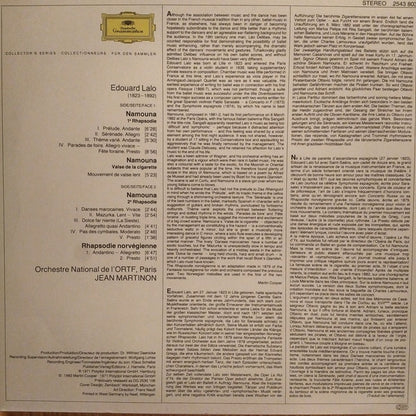 Édouard Lalo : Namouna Ballet Suite - Rhapsodie Norvègienne (LP, RE)