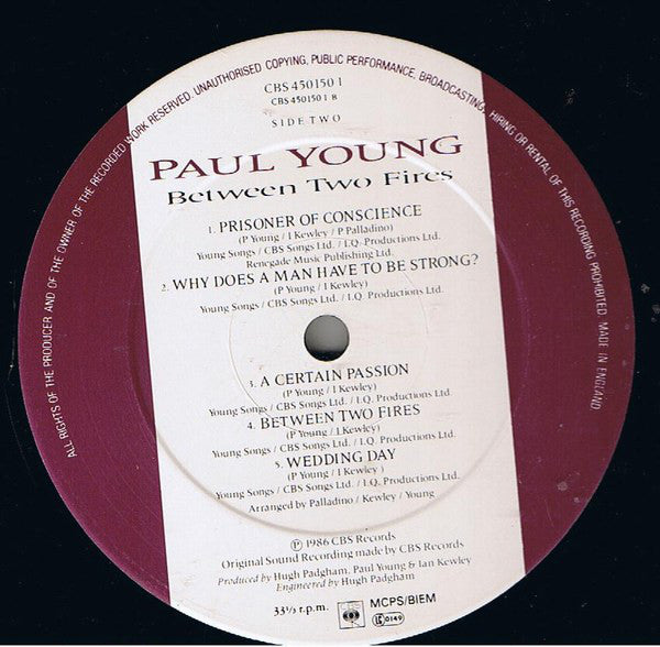 Paul Young : Between Two Fires (LP, Album)