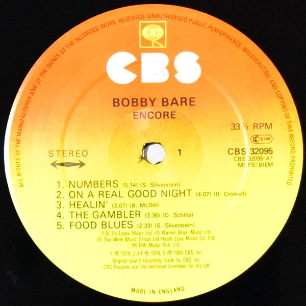 Bobby Bare : Encore (LP, Comp)