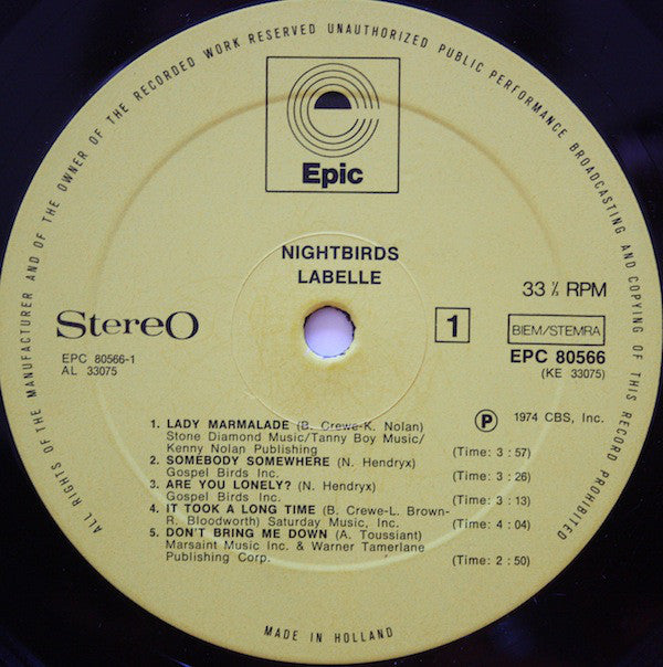 Labelle : Nightbirds (LP, Album)